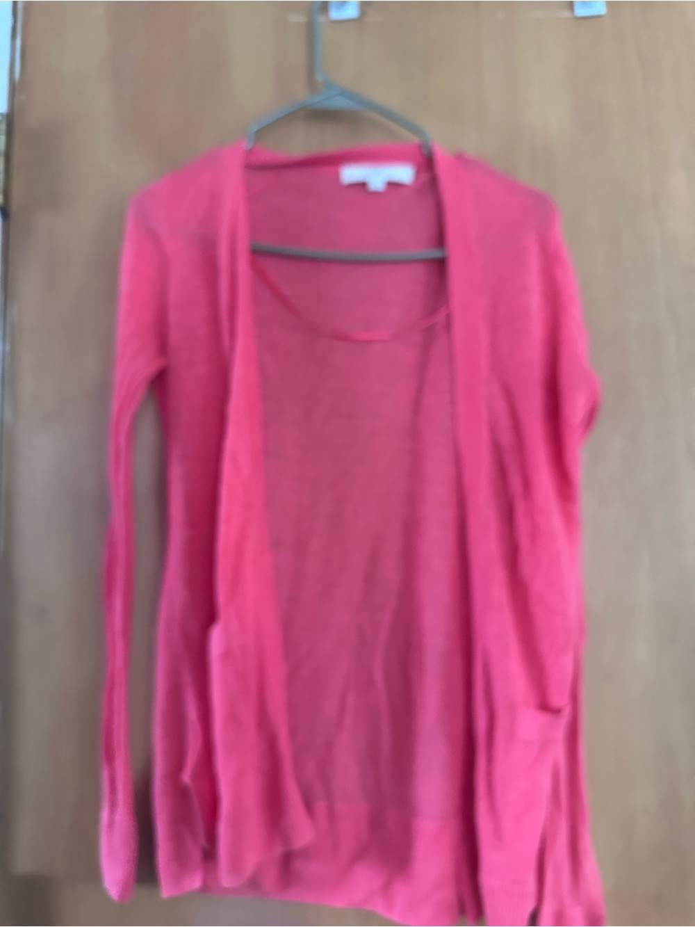 Loft Women's Open-Front Pink Cardigan Sweater